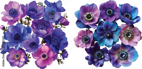 bouquet of blue flowers