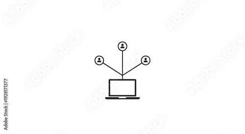 Simple computer peripheral connection diagram.