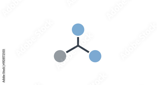 Simple Molecular Structure with Three Atoms.