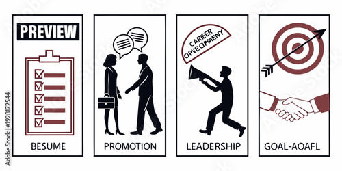 The four stages of project management from planning to completion Vector