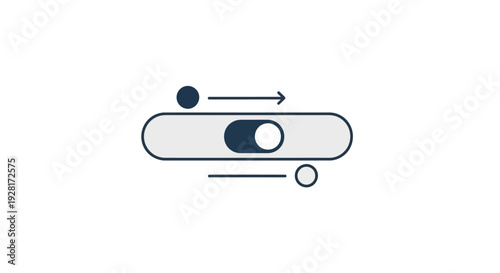 Simple Toggle Switch Graphic Design Element.