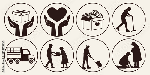 Illustrations of various activities and objects related to the senses Vector