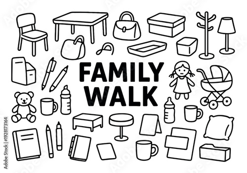 Family Walk Icons