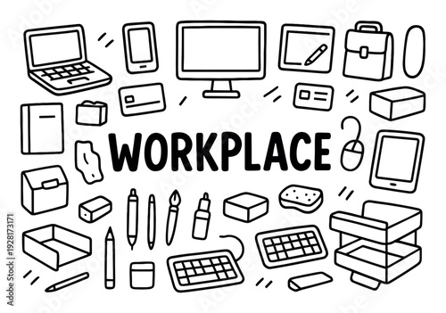 Modern Office Doodle