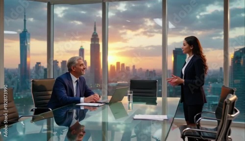 business people in the city