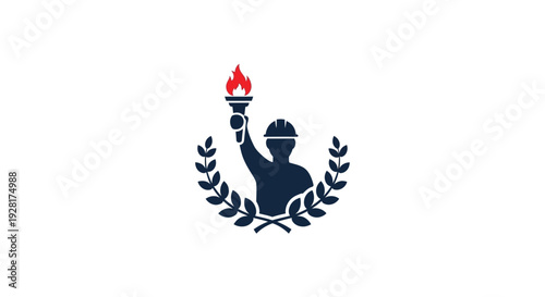 Statue of Liberty torch symbol.