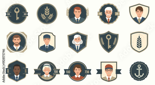 A stylish, illustrated portrait of a businessman.  Ideal for corporate websites, branding materials, or representing professional services with a mode