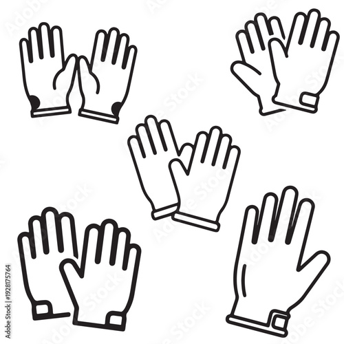 medical gloves vector illustration for protection and healthcare safety.