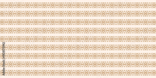 Golden luxury seamless pattern background with geometric ethnic ornament for textile, wallpaper, and wrapping paper.