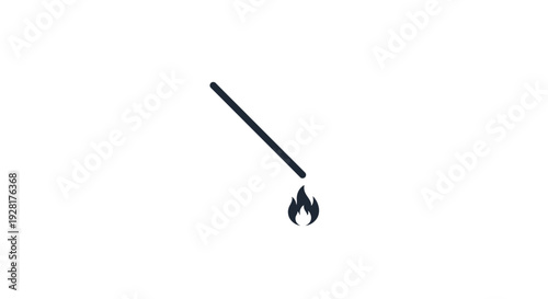 Black Metal Fire Poker Tool Isolated.