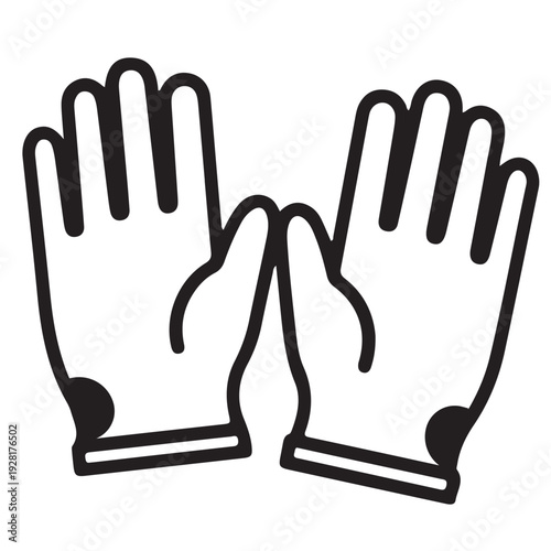 medical gloves vector illustration for protection and healthcare safety.