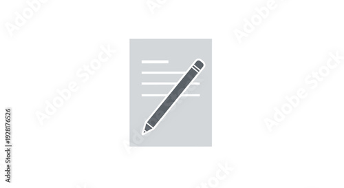 Black Pen on White Paper Closeup.