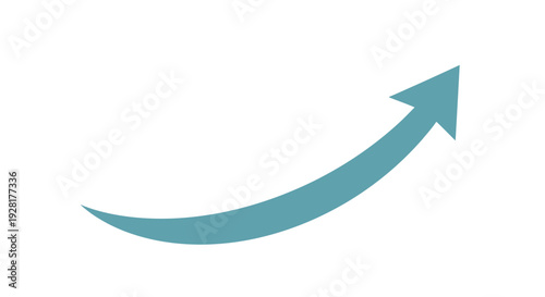 Teal Arrow Pointing Upward Direction.