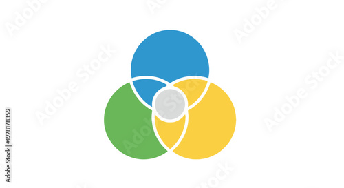 Venn Diagram Overlapping Color Circles.