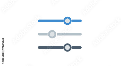 Three Horizontal Sliders with Circle Handles.