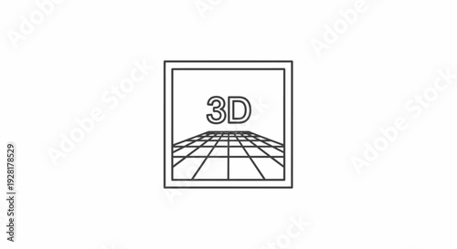 Three dimensional grid perspective drawing.