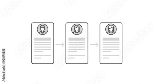 Three Resumes with Profile Pictures.