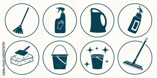 Recycling symbols and their corresponding waste materials Vector