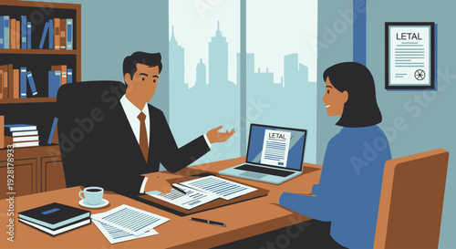 Professional Business Meeting in Modern Office