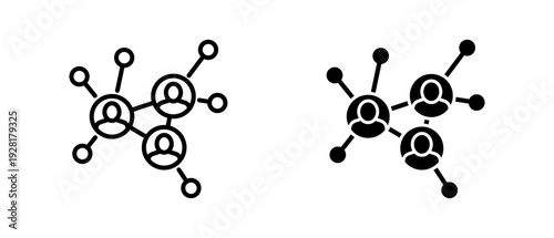 Networking  icon set with style outline and solid. vector simple elements for design and presentation.
