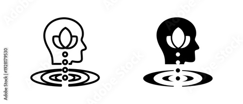 Mindfulness  icon set with style outline and solid. vector simple elements for design and presentation.