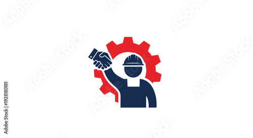 Worker in protective gear holding tool.