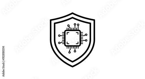 Virus protection shield icon design.