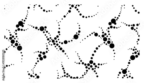 Dynamic abstract background with flowing curved dotted lines