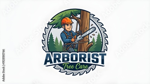 tree care and removal service logo, Tree cutting and removal logo vector. Stump removal logo design template. Stump Removal Mascot Logo Design