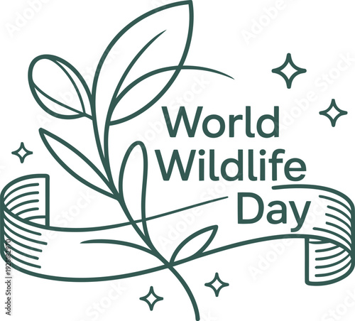 World wildlife day logo an artistic representation of nature's beauty and importance of wildlife