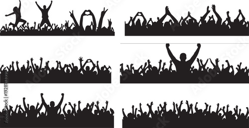 Cricket Player Action Silhouette Icon Set