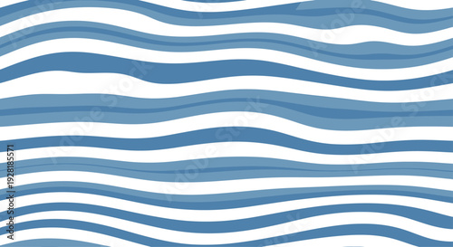 Blue Wavy Lines on White Background