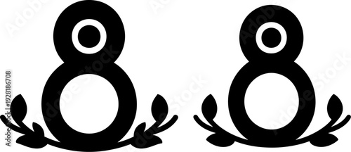 International women's day celebrations with twin 8th march symbol