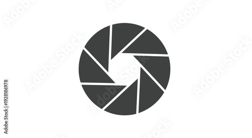 Camera Aperture Shutter Icon Symbol.