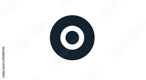 Black Target Icon with White Center.