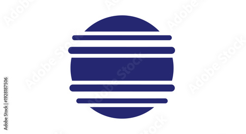 Blue Horizontal Lines Logo Design.
