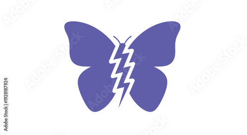 Damaged Butterfly Logo Design Element.