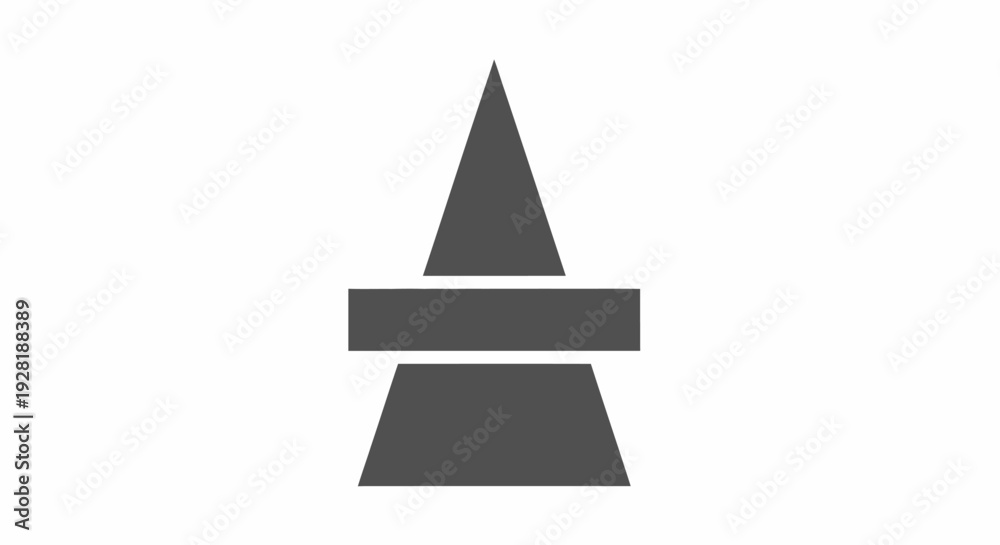 Fototapeta premium Geometric shapes stacked abstract form.