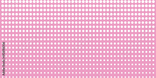 Dotted halftone gradient texture. Vanishing polka dot background. Repeating dots gradation pattern background. Large white polka dots seamless pattern. Abstract halftone circle dot pattern 