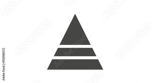 Geometric shapes pyramid triangle symbol.