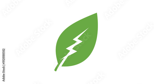 Green Leaf with Lightning Bolt Symbol.