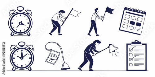 Illustration of a man juggling various responsibilities and challenges Vector