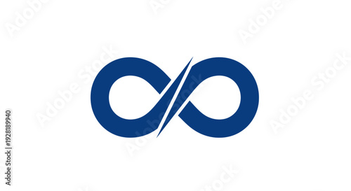 Infinity Symbol with Diagonal Line.