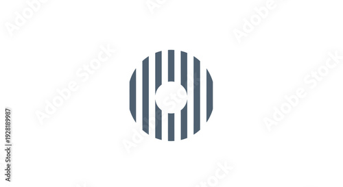 Keyhole Logo Design Element Circle Shape.