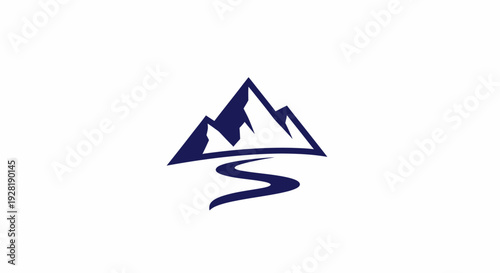Mountain Logo Illustration Simple Design Element.