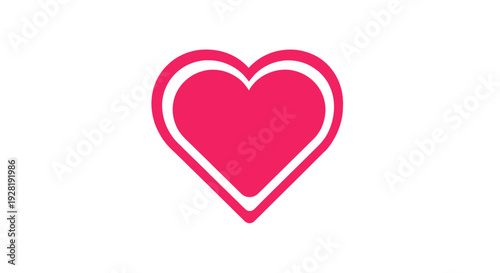 Red Heart Icon Symbol Love Graphic.