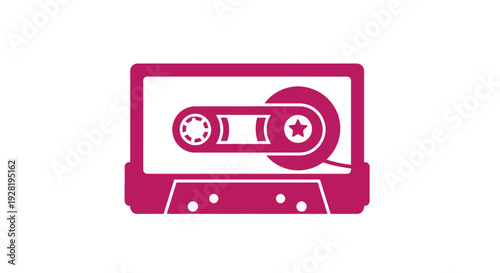 Retro Cassette Tape on Old Television.