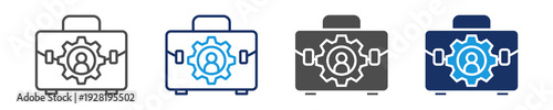 stakeholder resources  icon set with multi concept