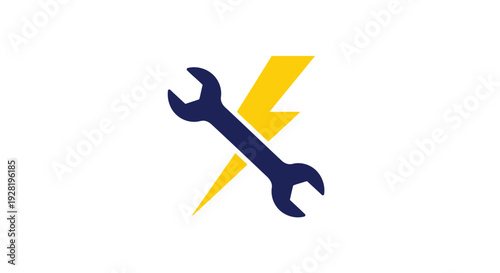Wrench and Lightning Bolt Symbol Maintenance.