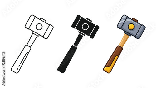 Camera tripod icons flat design vector illustration - Flat Design Icon. line icon set - Icon vector - Blue icon vector. Clipart. Icon collection - Line and glyph solid icon and logo template